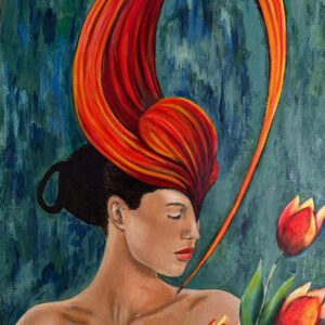La dame aux tulipes