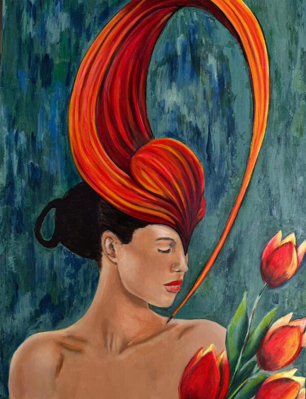 La dame aux tulipes
