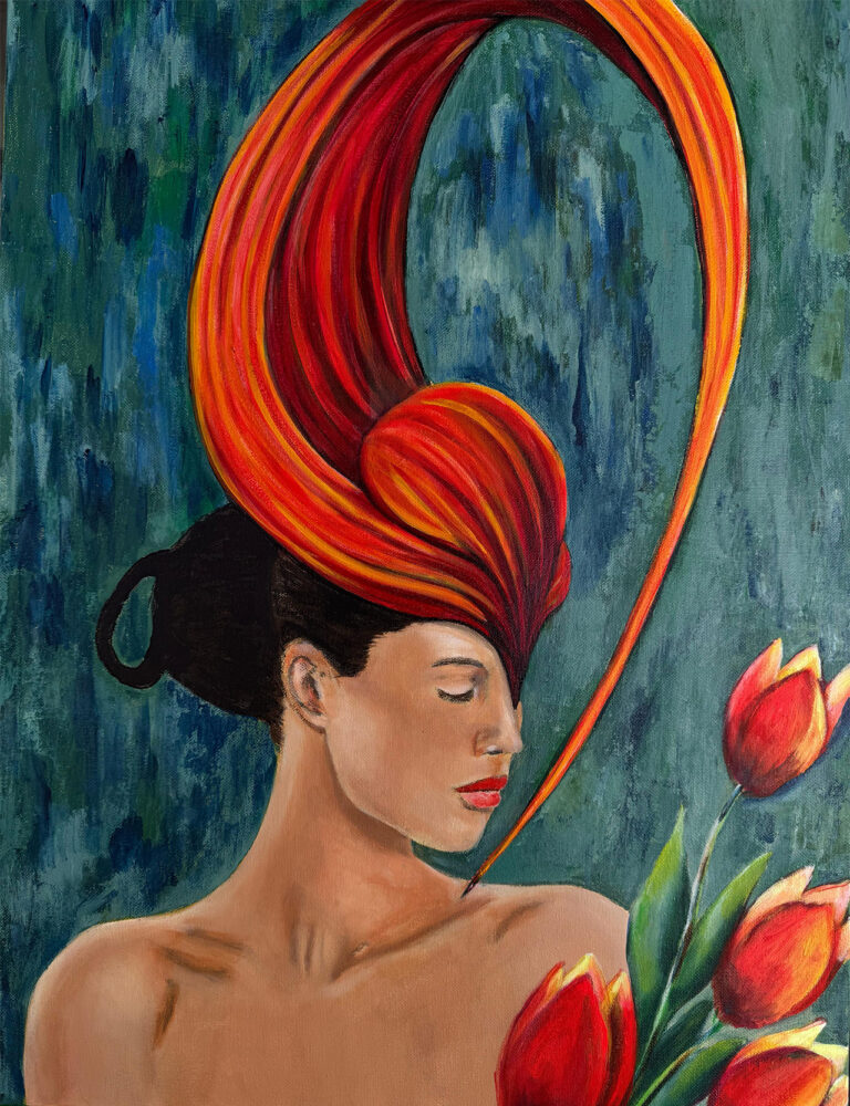 La dame aux tulipes