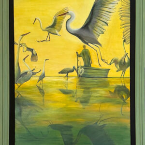 Les grues sur un lac
